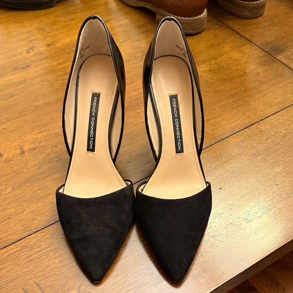French Connection Black Pointed Heels